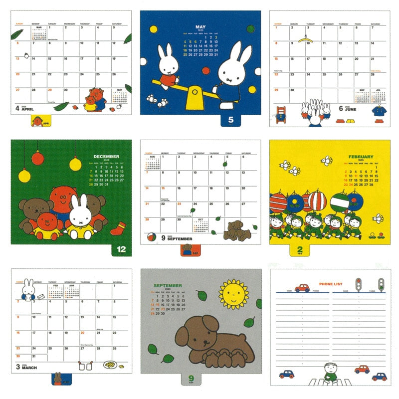 2025 Reversible Desk Calendar - miffy