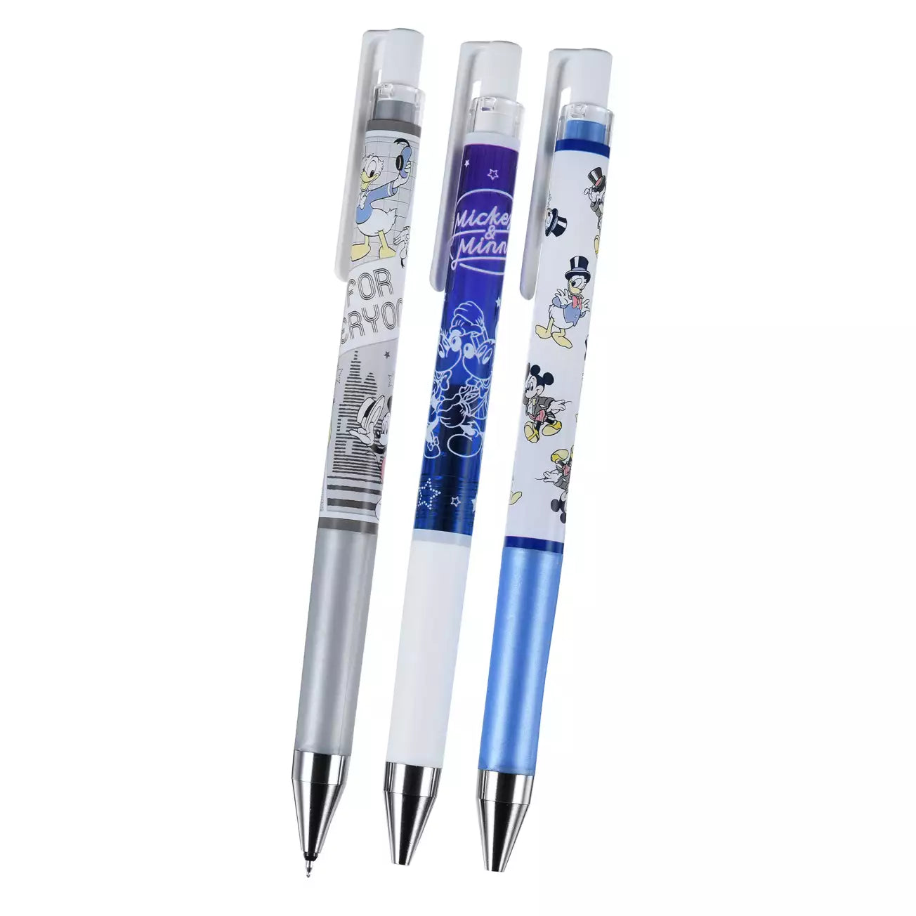 Mickey, Minnie and Donald Juice Up 0.4 Gel Ink Ballpoint Pen Set