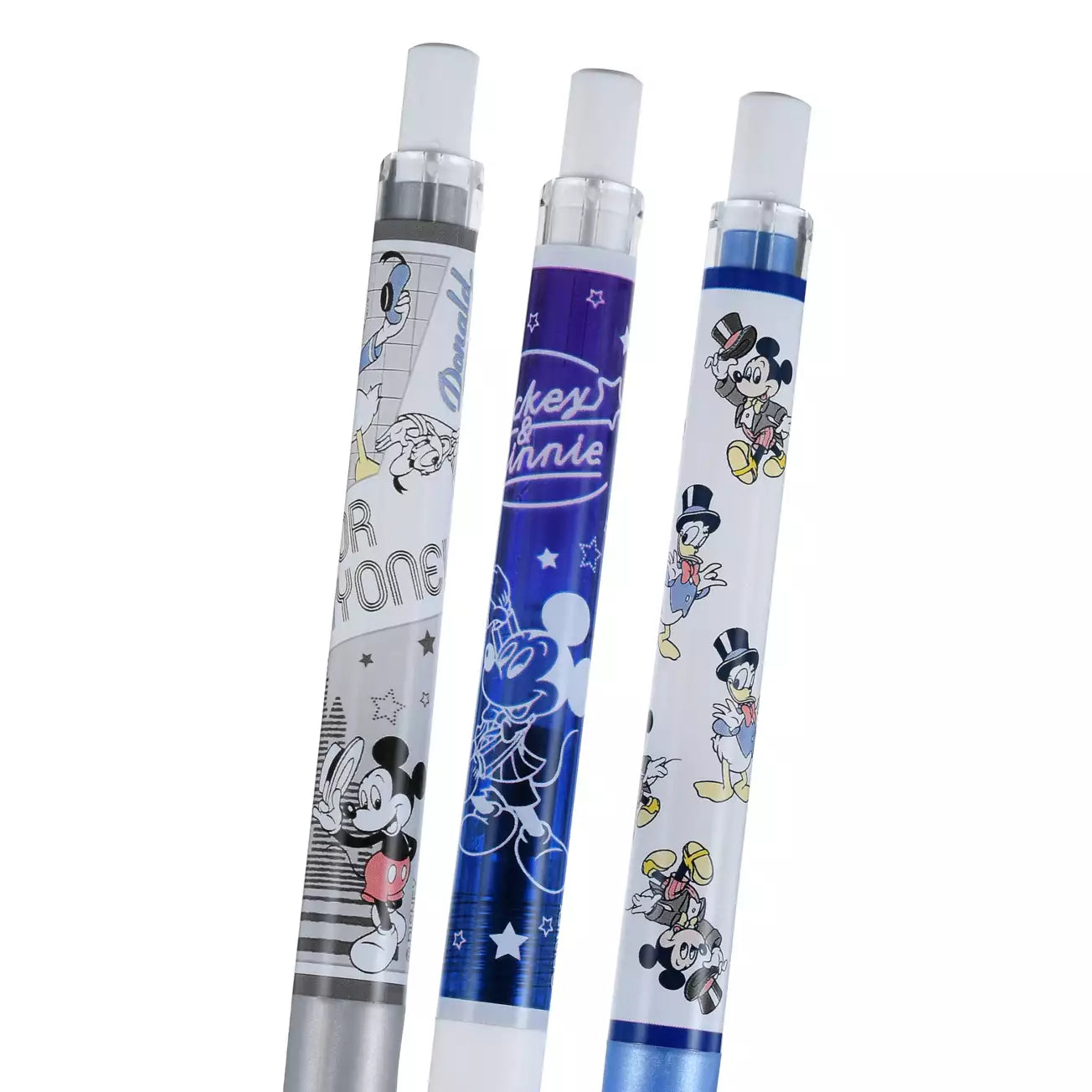 Mickey, Minnie and Donald Juice Up 0.4 Gel Ink Ballpoint Pen Set