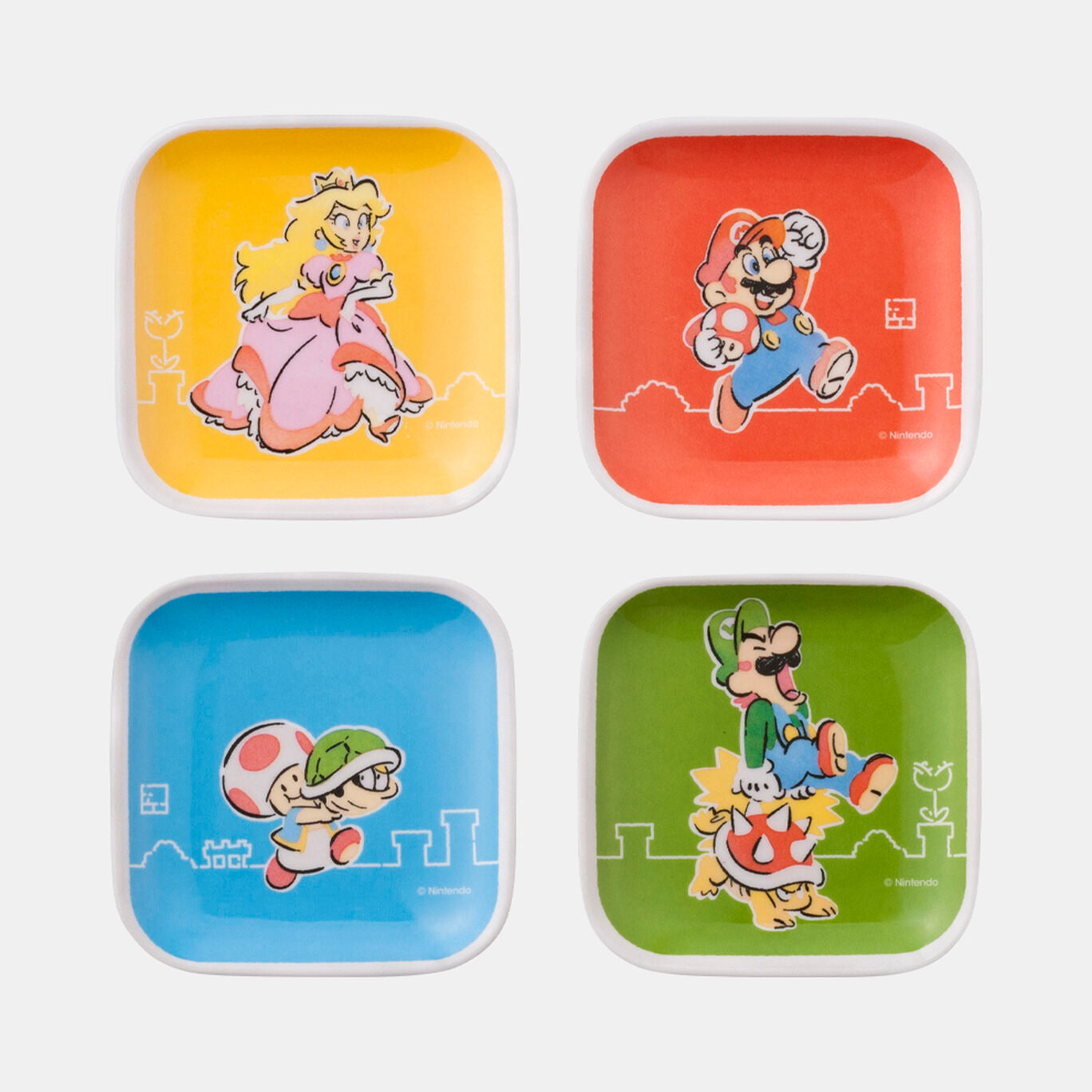 Melamine Mini Plate Set Super Mario Family Life