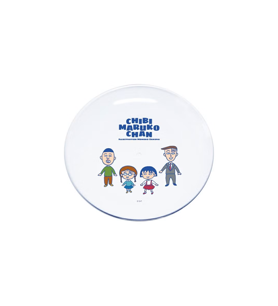 Chibi Maruko-Chan Clear Plate 18cm - Friends