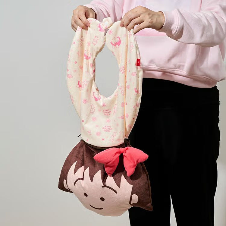 Chibi Maruko-Chan 2-Way Neck Pillow & Cushion