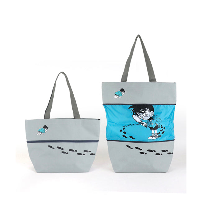 Detective Conan footprint Stretchable tote bag - Conan city