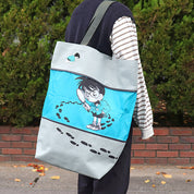 Detective Conan footprint Stretchable tote bag - Conan city