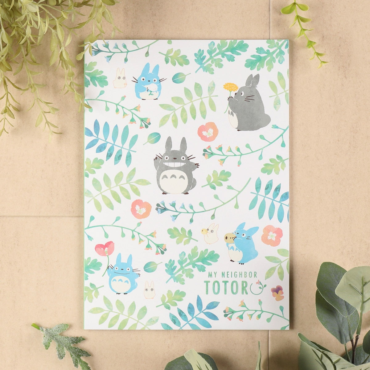 My Neighbor Totoro Notebook Colorful Leaf Pattern