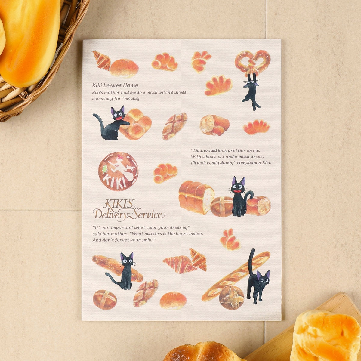 Kiki's Delivery Service Notebook Bread Pattern