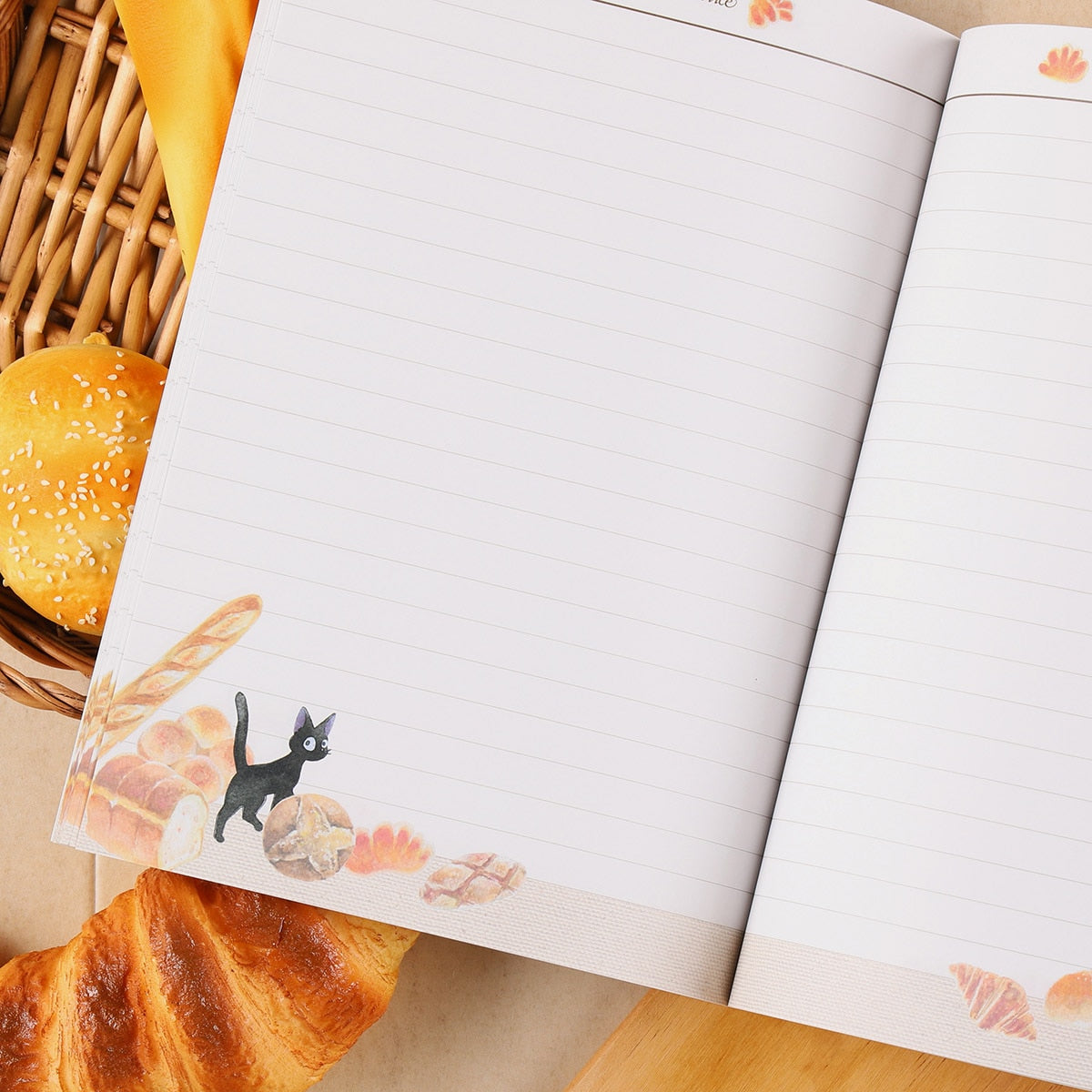 Kiki's Delivery Service Notebook Bread Pattern