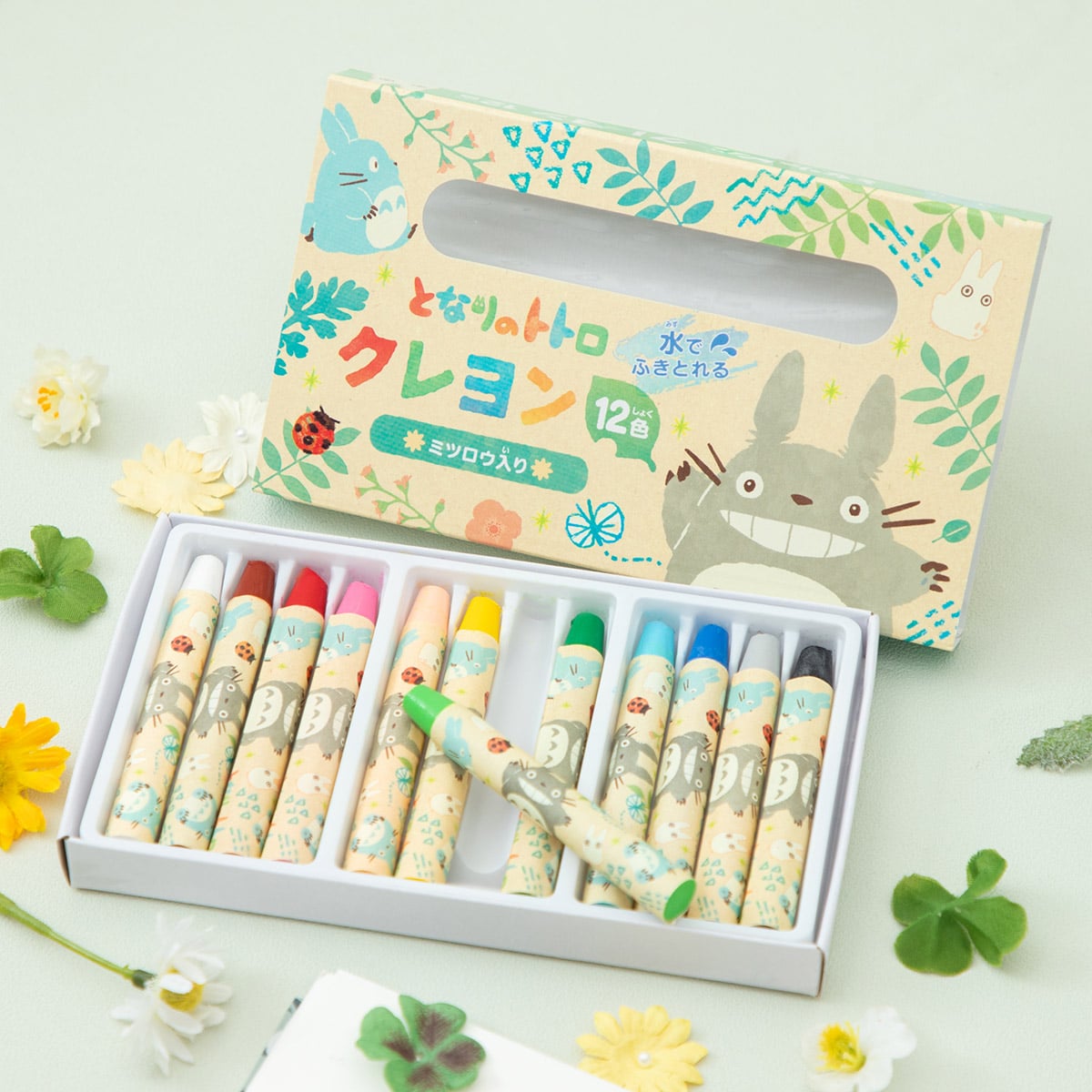 My Neighbor Totoro Crayon Colorful Leaf Pattern