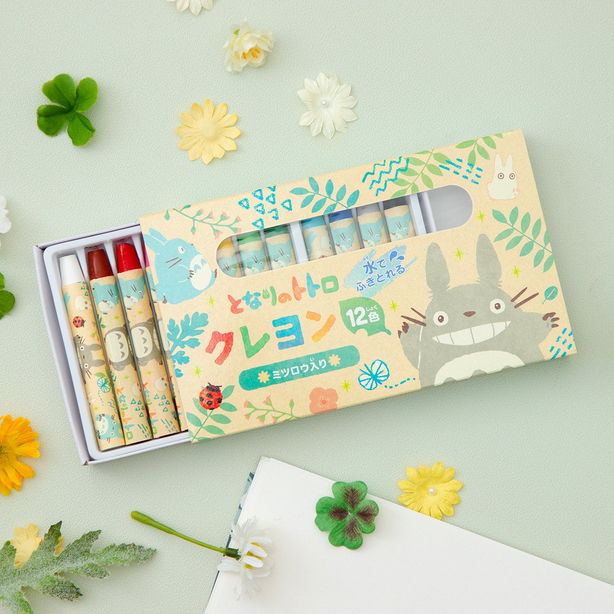 My Neighbor Totoro Crayon Colorful Leaf Pattern