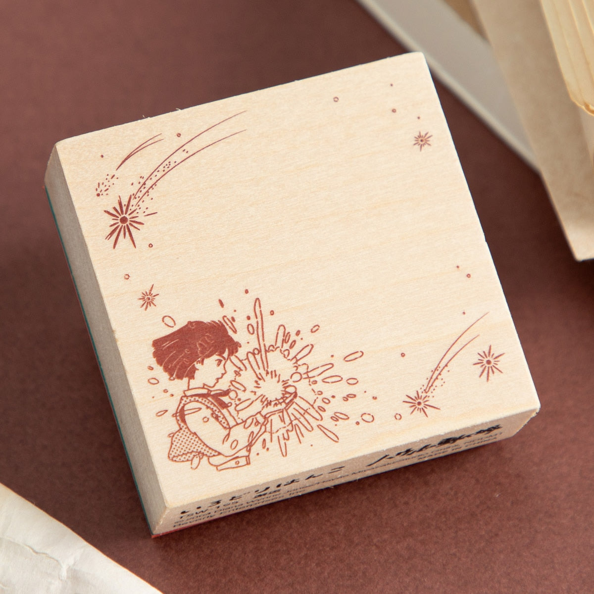 Howl's Moving Castle Wood Rubber Stamp