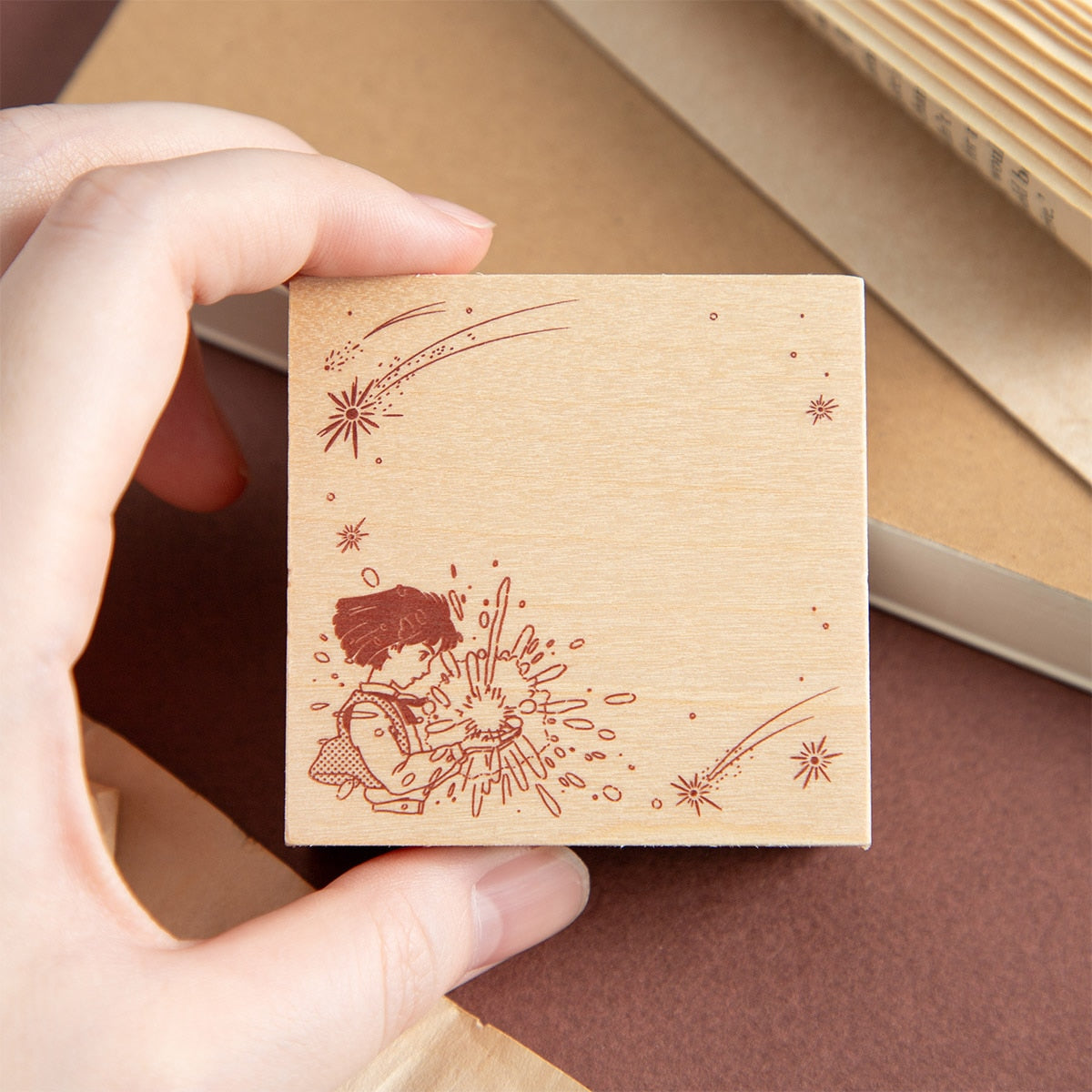 Howl's Moving Castle Wood Rubber Stamp