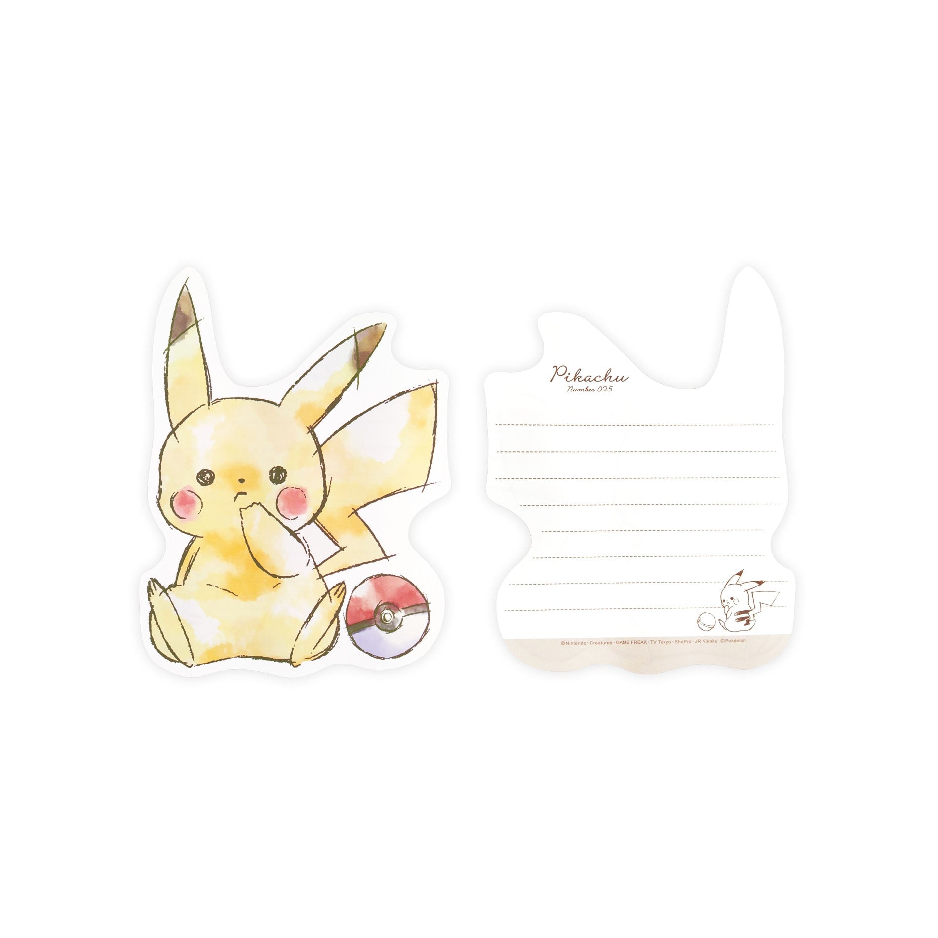 Pokémon Die-cut letter - Pikachu number025