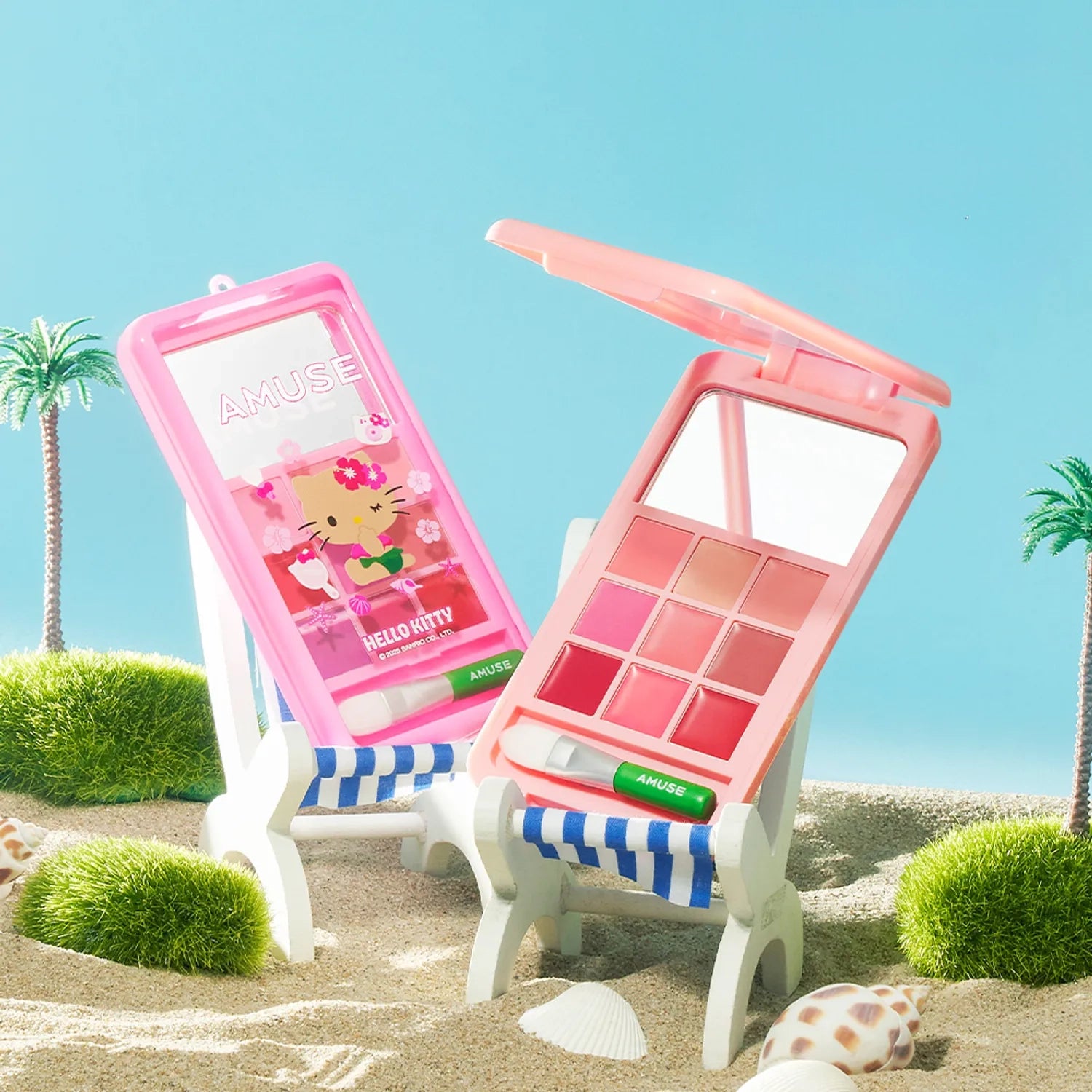 AMUSE LIP & CHEEK PALETTE PHONE [TANNING HELLO KITTY LIMITED EDITION]