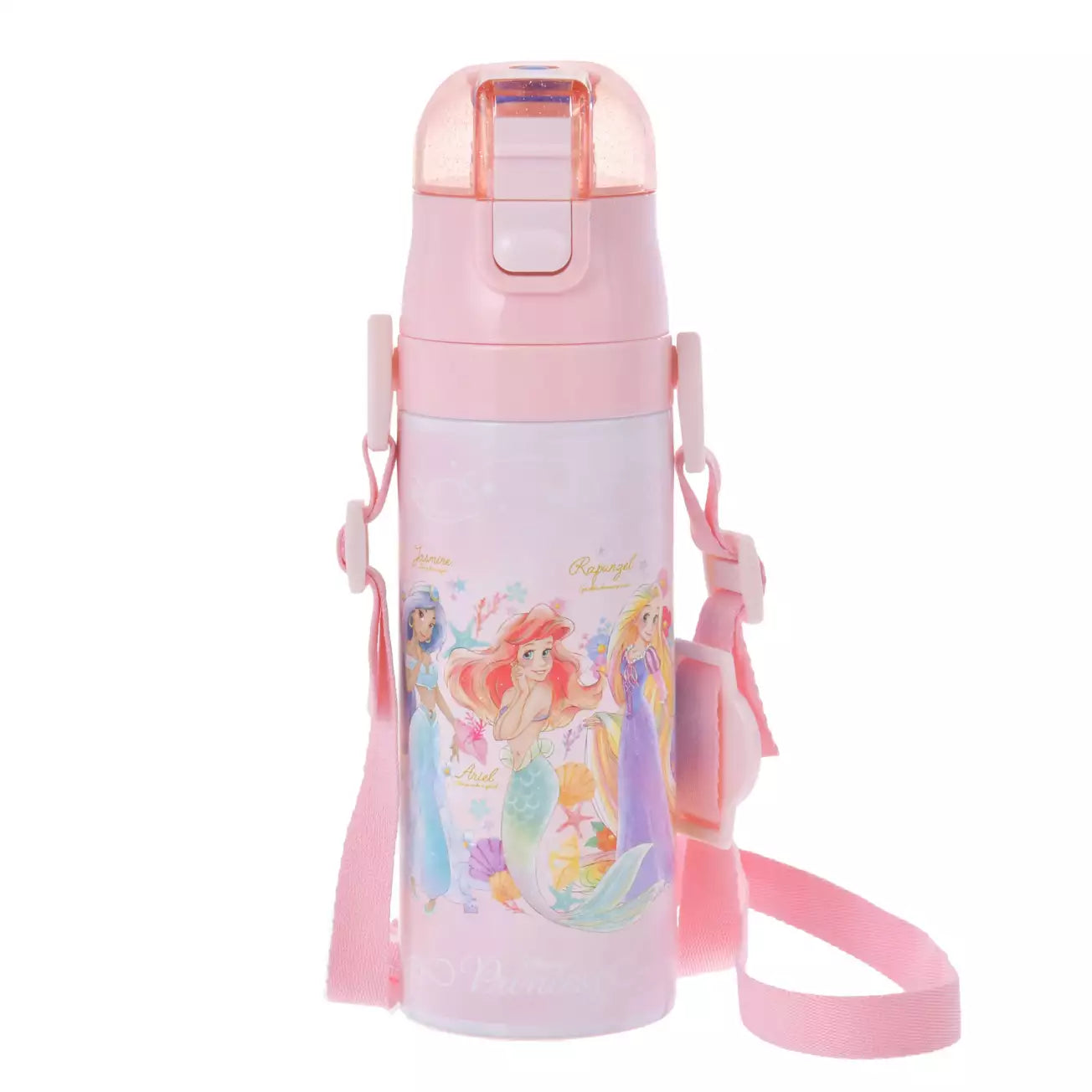 Disney Princess Water Bottle Stainless Steel with Strap