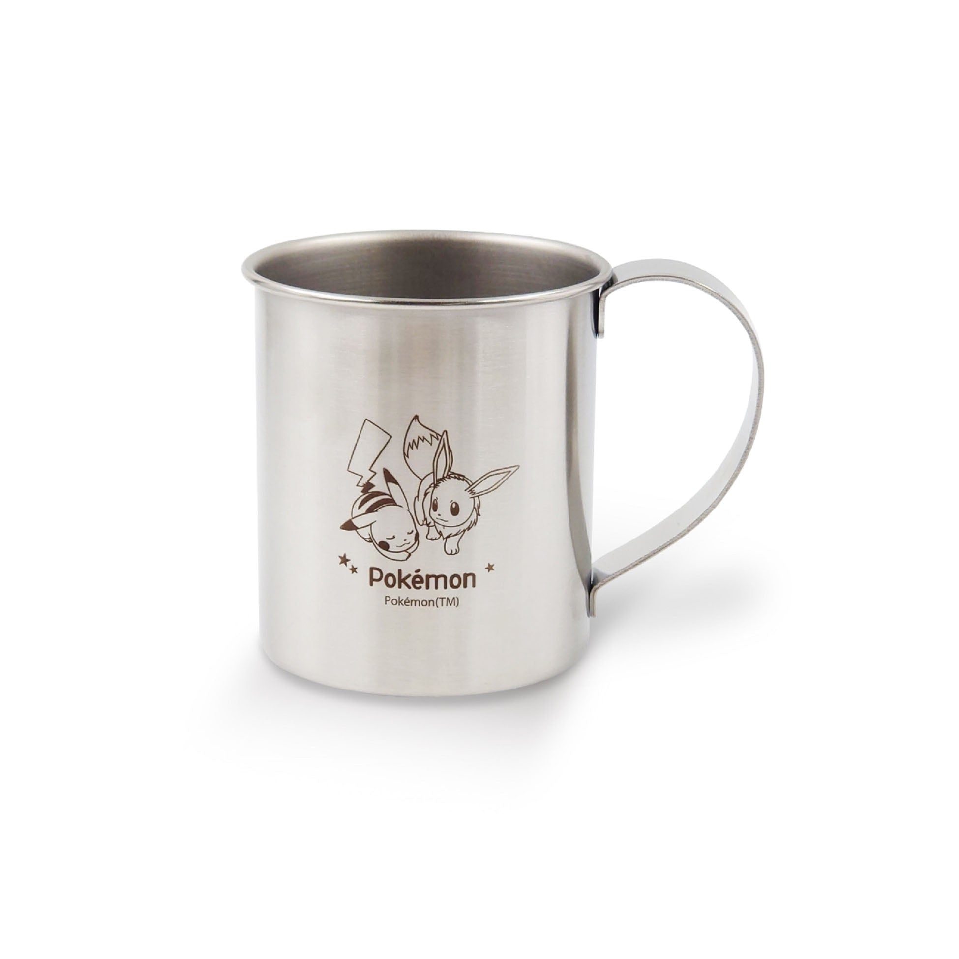 Pokémon Stainless Steel Mug with Handle - Pikachu & Eevee