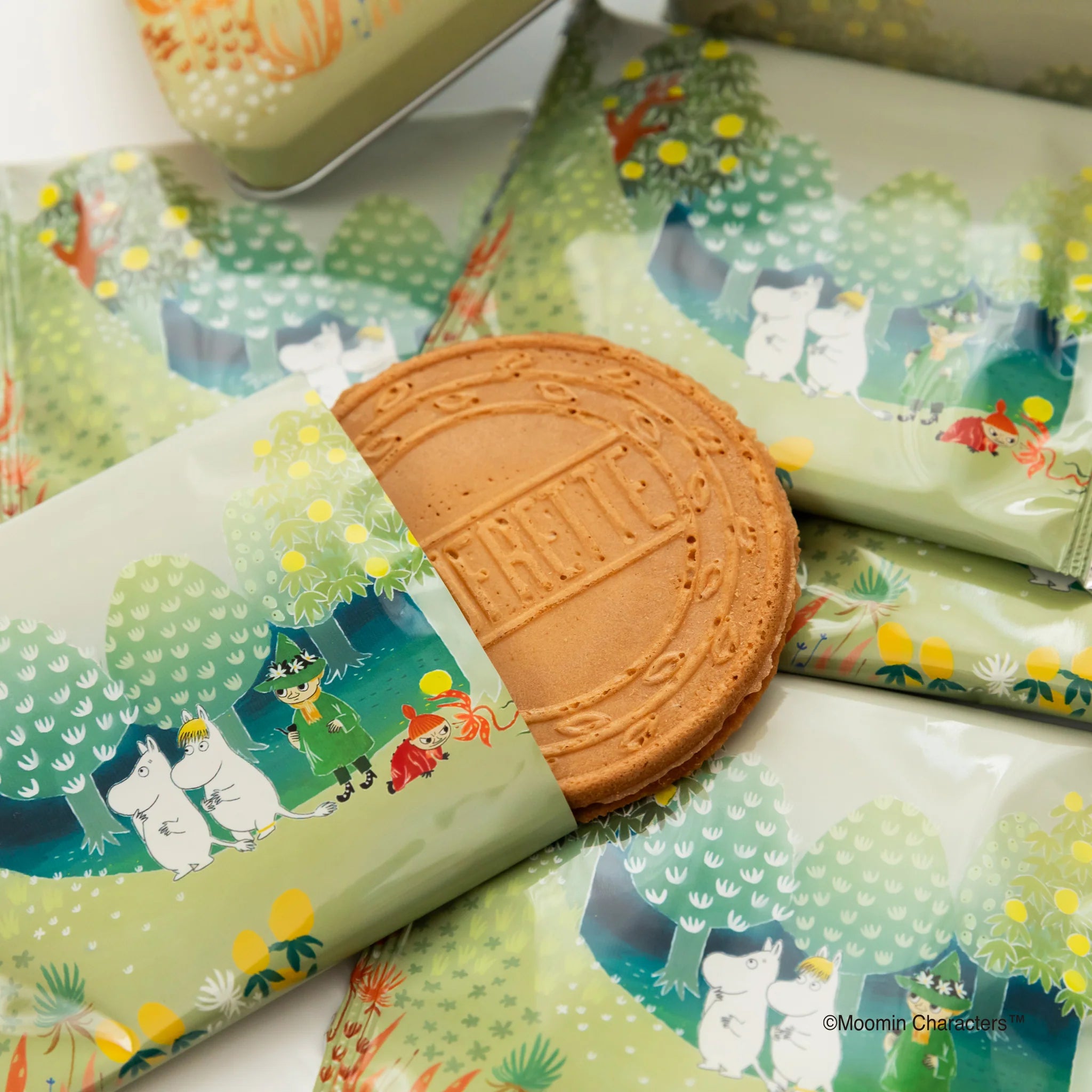 Moomin Matcha Cream Gaufrette Biscuit