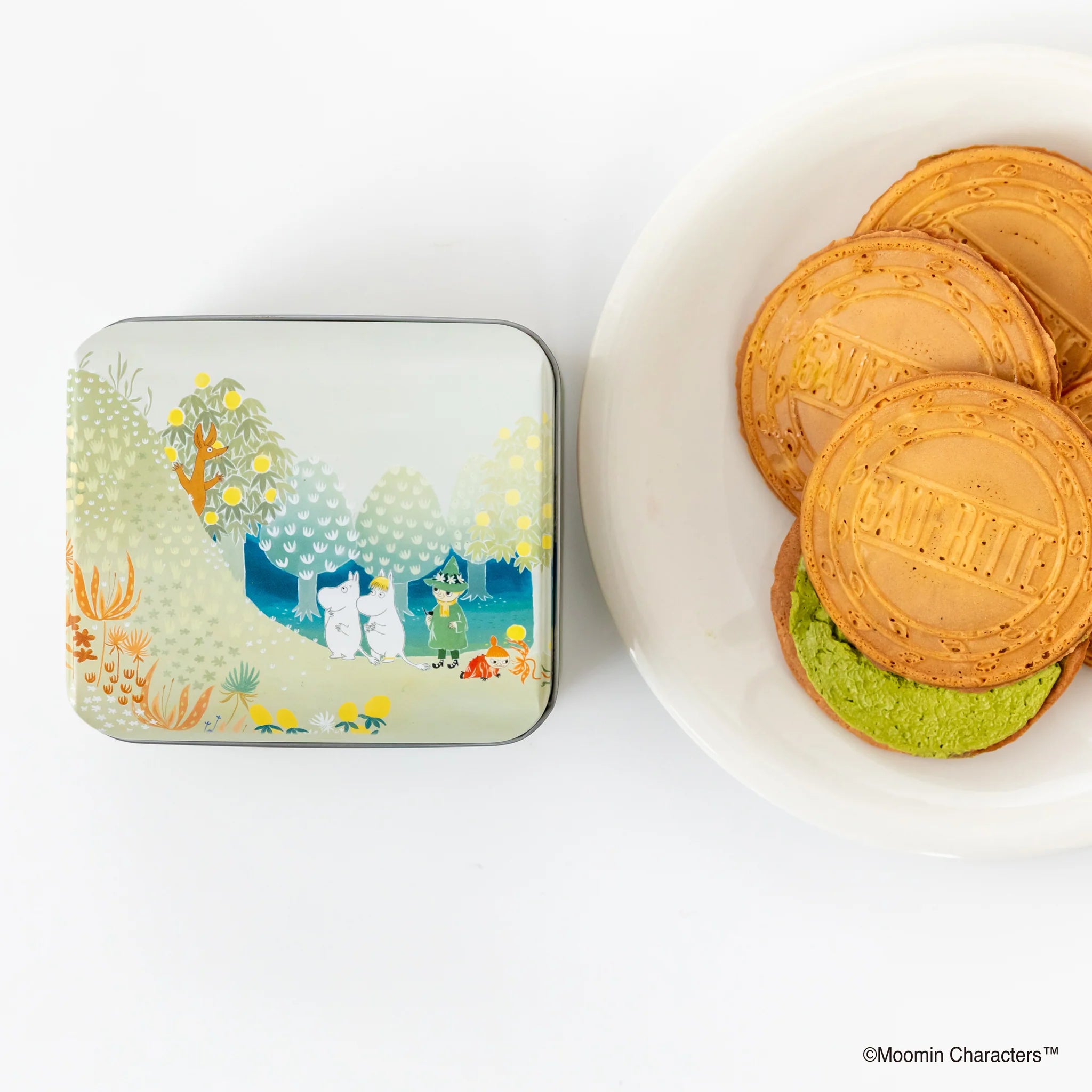 Moomin Matcha Cream Gaufrette Biscuit