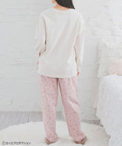 Chibi Maruko-Chan Loungewear (Top and Bottom Set) - Ivory & Pink