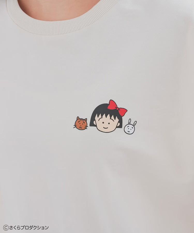 Chibi Maruko-Chan Loungewear (Top and Bottom Set) - Ivory & Pink