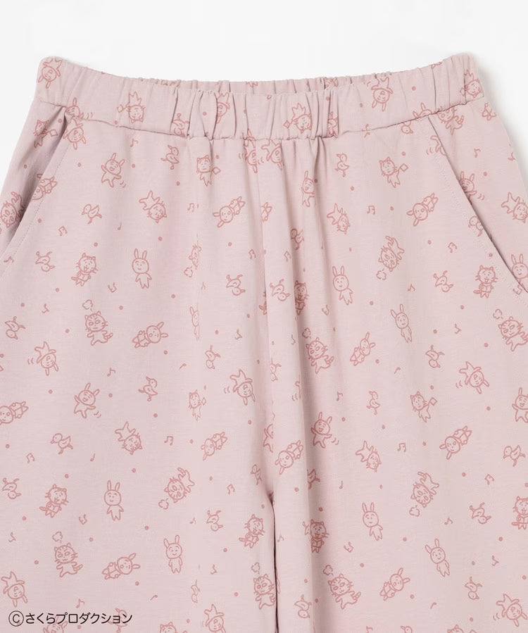Chibi Maruko-Chan Loungewear (Top and Bottom Set) - Ivory & Pink