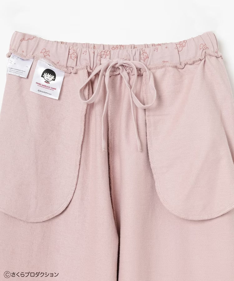 Chibi Maruko-Chan Loungewear (Top and Bottom Set) - Ivory & Pink