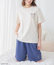 Chibi Maruko-Chan Loungewear (Top and Bottom Set) - Off-White Blue