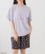 Chibi Maruko-Chan Loungewear (Top and Bottom Set) - Purple & Grey