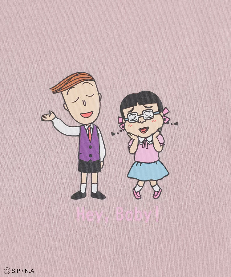 Chibi Maruko-Chan Loungewear (Top and Bottom Set) - Pink & Grey