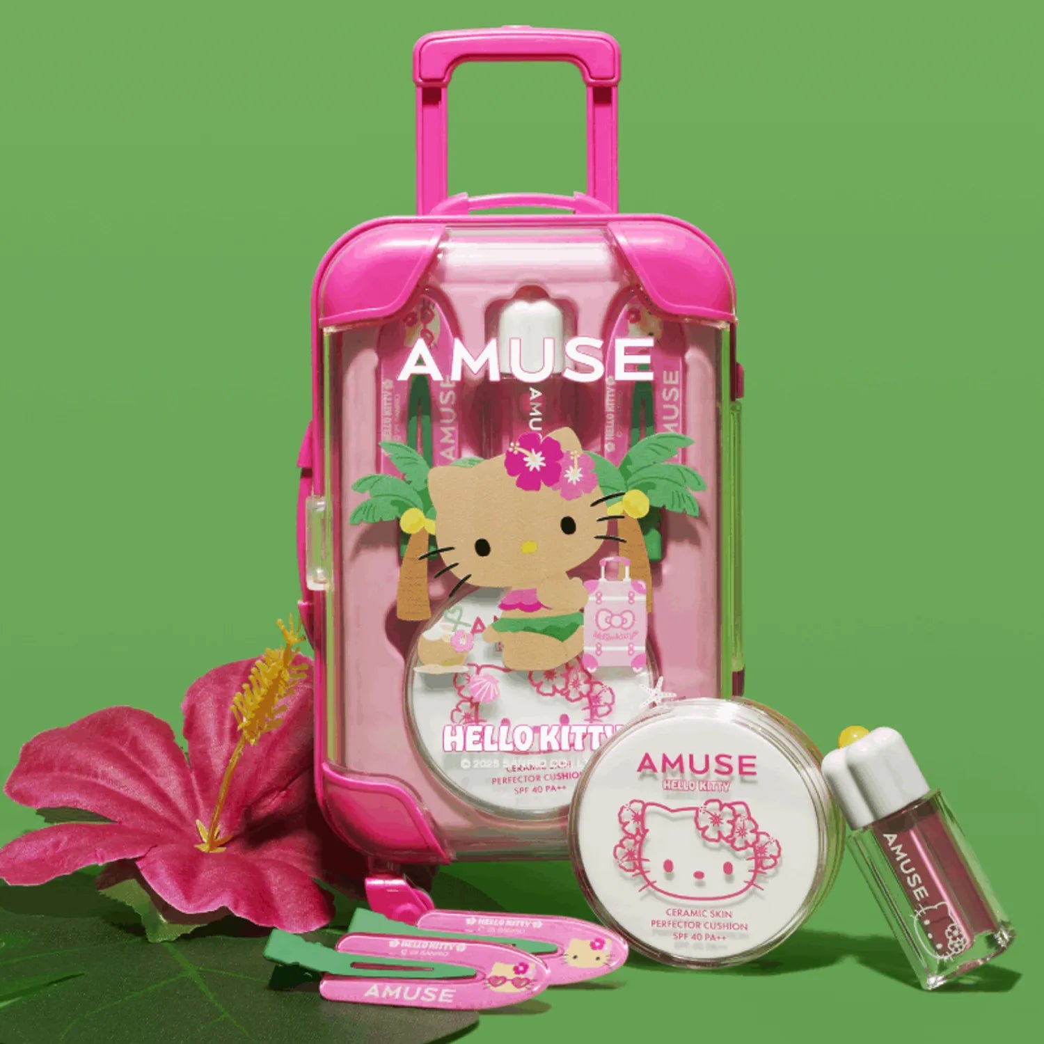 AMUSE QUICK MAKEUP MINI LUGGAGE SET [TANNING HELLO KITTY EDITION]