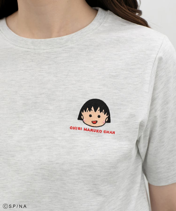 Chibi Maruko-Chan Short Sleeve T-Shirt - Oatmeal