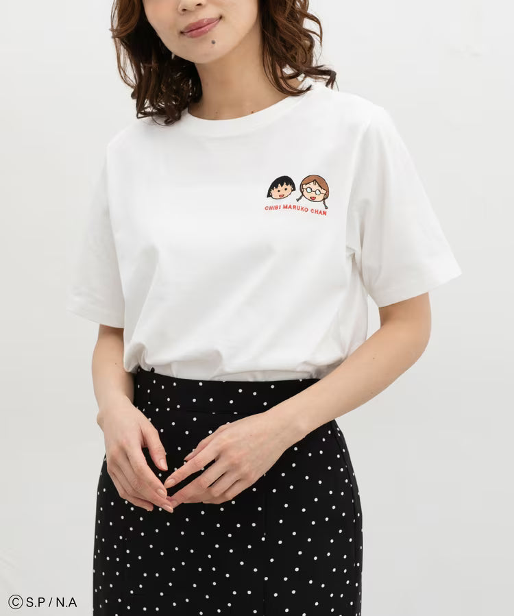 Chibi Maruko-Chan Short Sleeve T-Shirt - Off-white