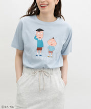 Chibi Maruko-Chan Short Sleeve T-Shirt - Blue