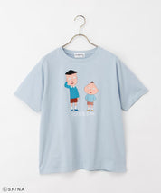 Chibi Maruko-Chan Short Sleeve T-Shirt - Blue