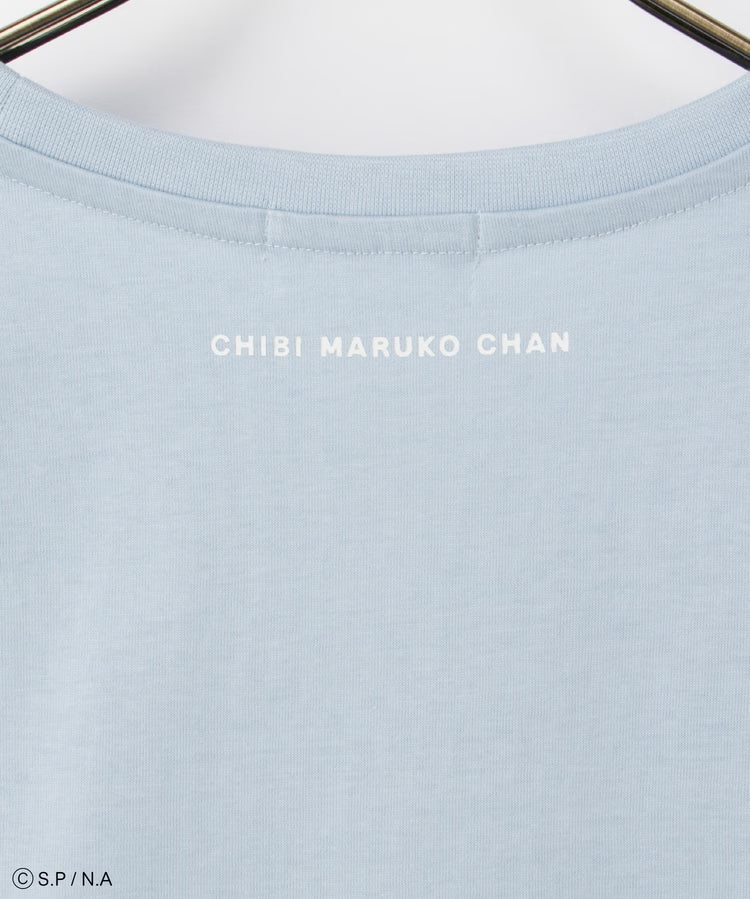 Chibi Maruko-Chan Short Sleeve T-Shirt - Blue