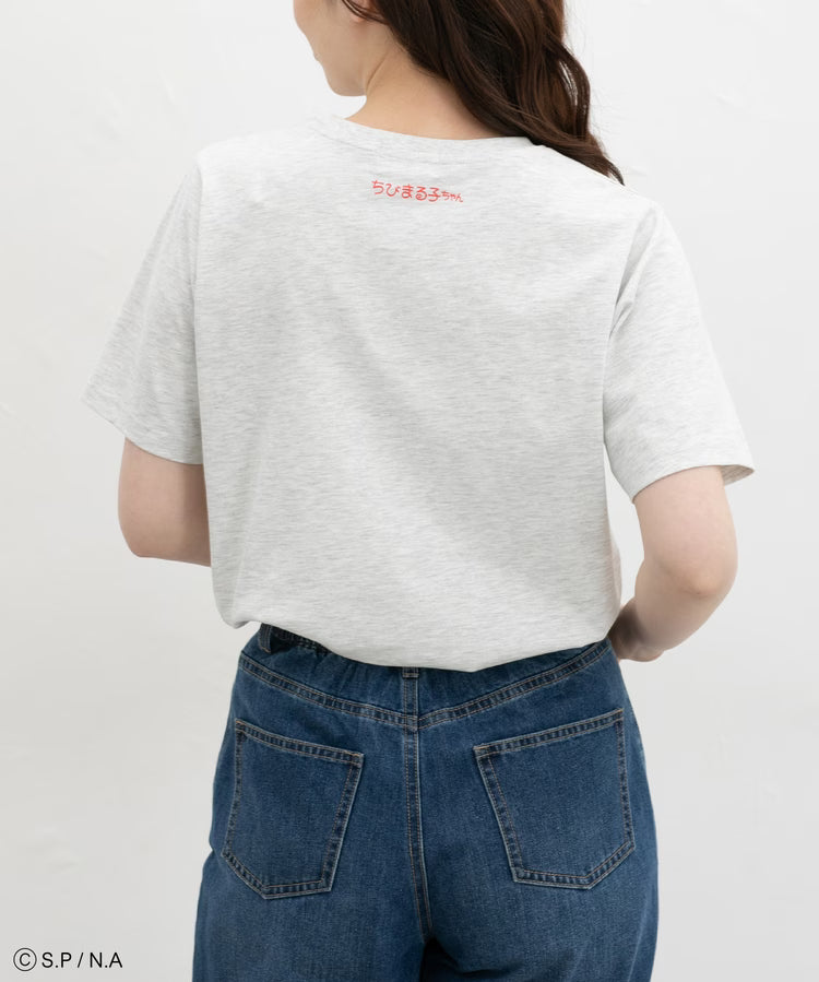 Chibi Maruko-Chan Short Sleeve T-Shirt - Oatmeal