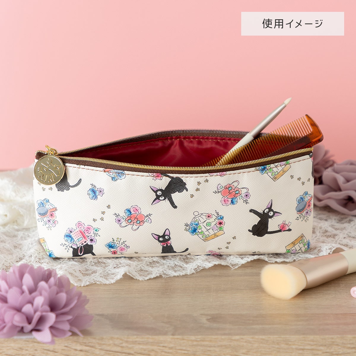 Kiki's delivery service flower series slim pouch