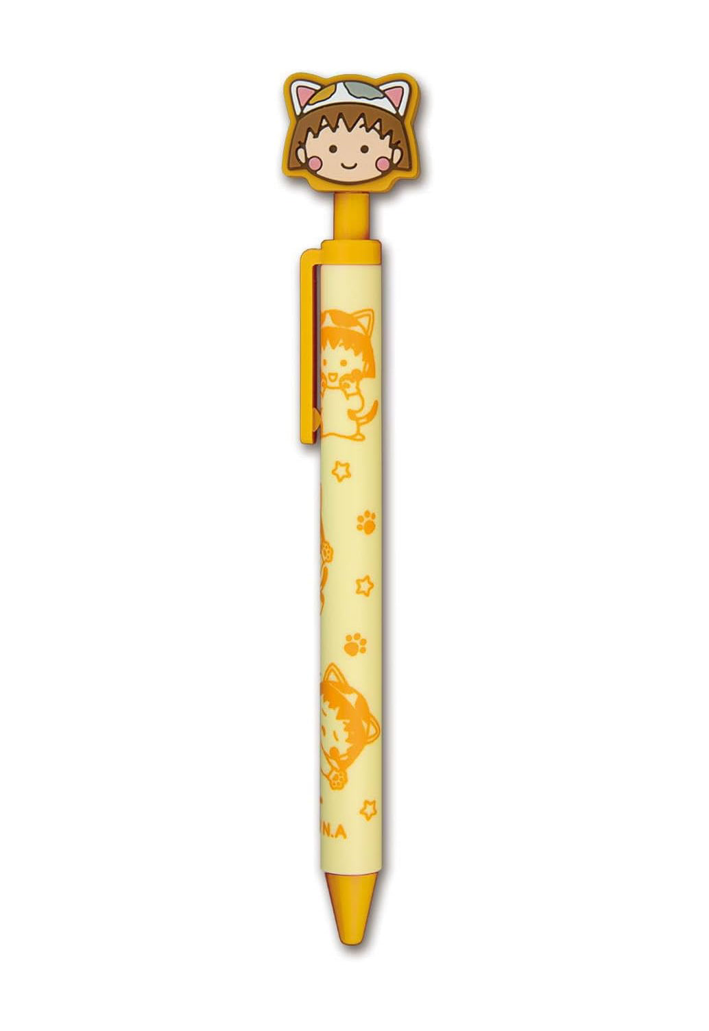 Chibi Maruko-chan Mechanical Pencil with mascot - Yellow
