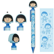 Chibi Maruko-chan Mechanical Pencil with mascot - Blue