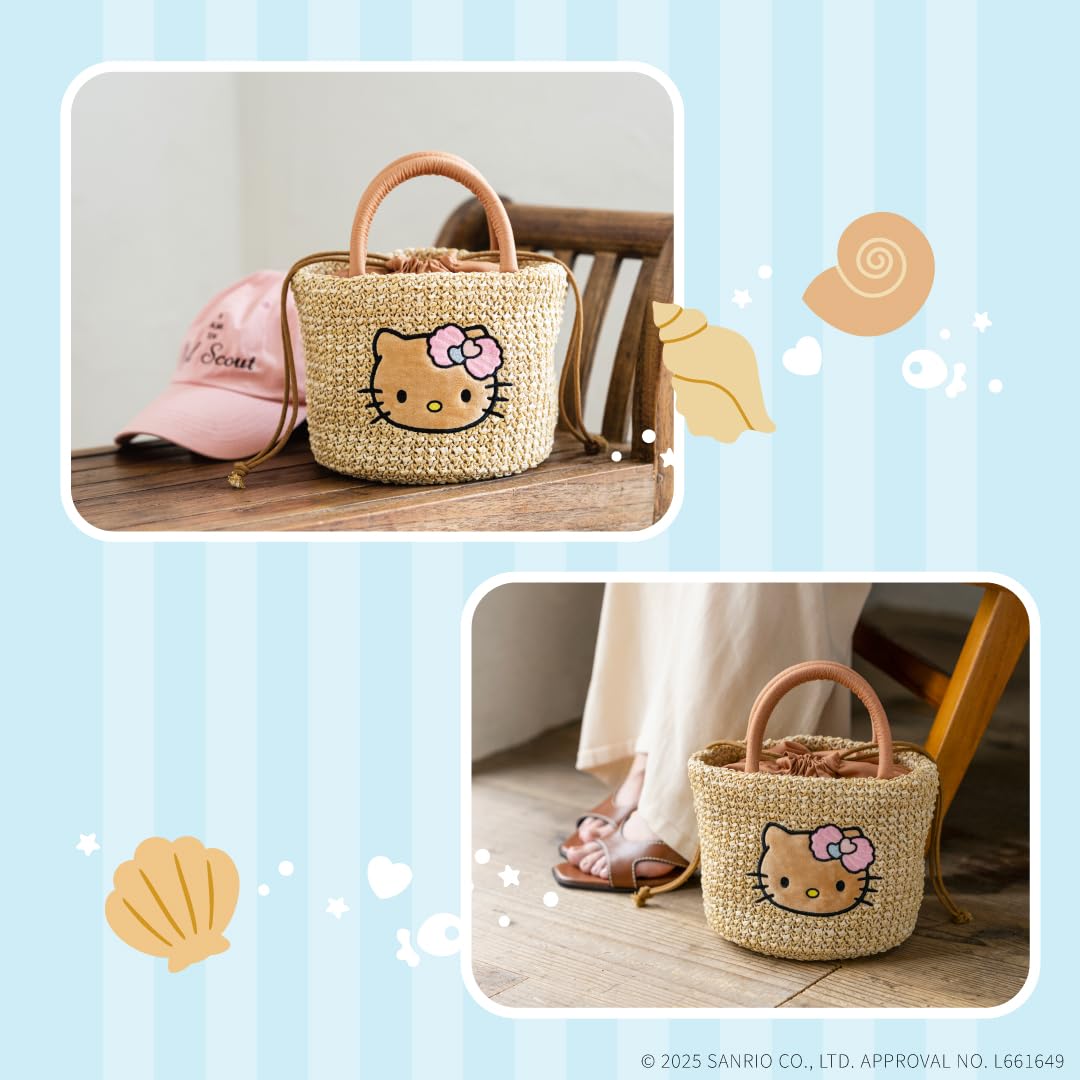 HELLO KITTY basket bag BOOK summer shell ver.