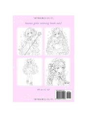 Kawaii Girls Coloring Book