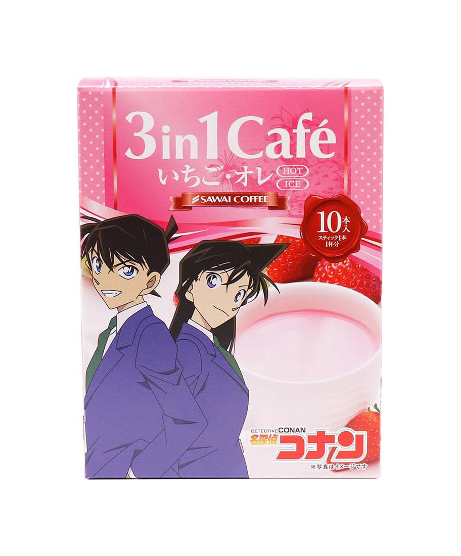 Sawai Coffee & Detective Conan 3-in-1 Cafe - Strawberry