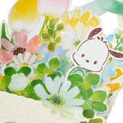 Sanrio Pochacco Flower Basket Greeting Card