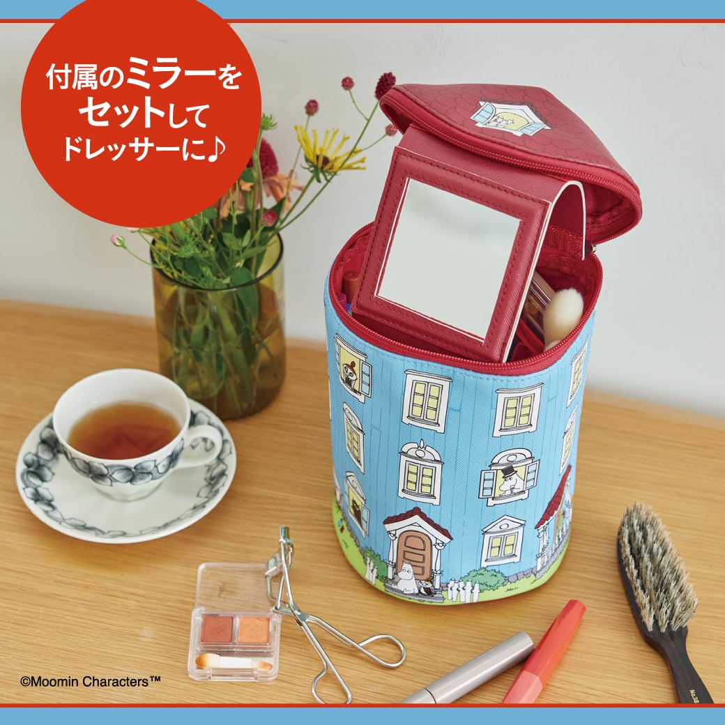 Moomin Multi-Usable Storage Pouch BOOK with Removable Mirror