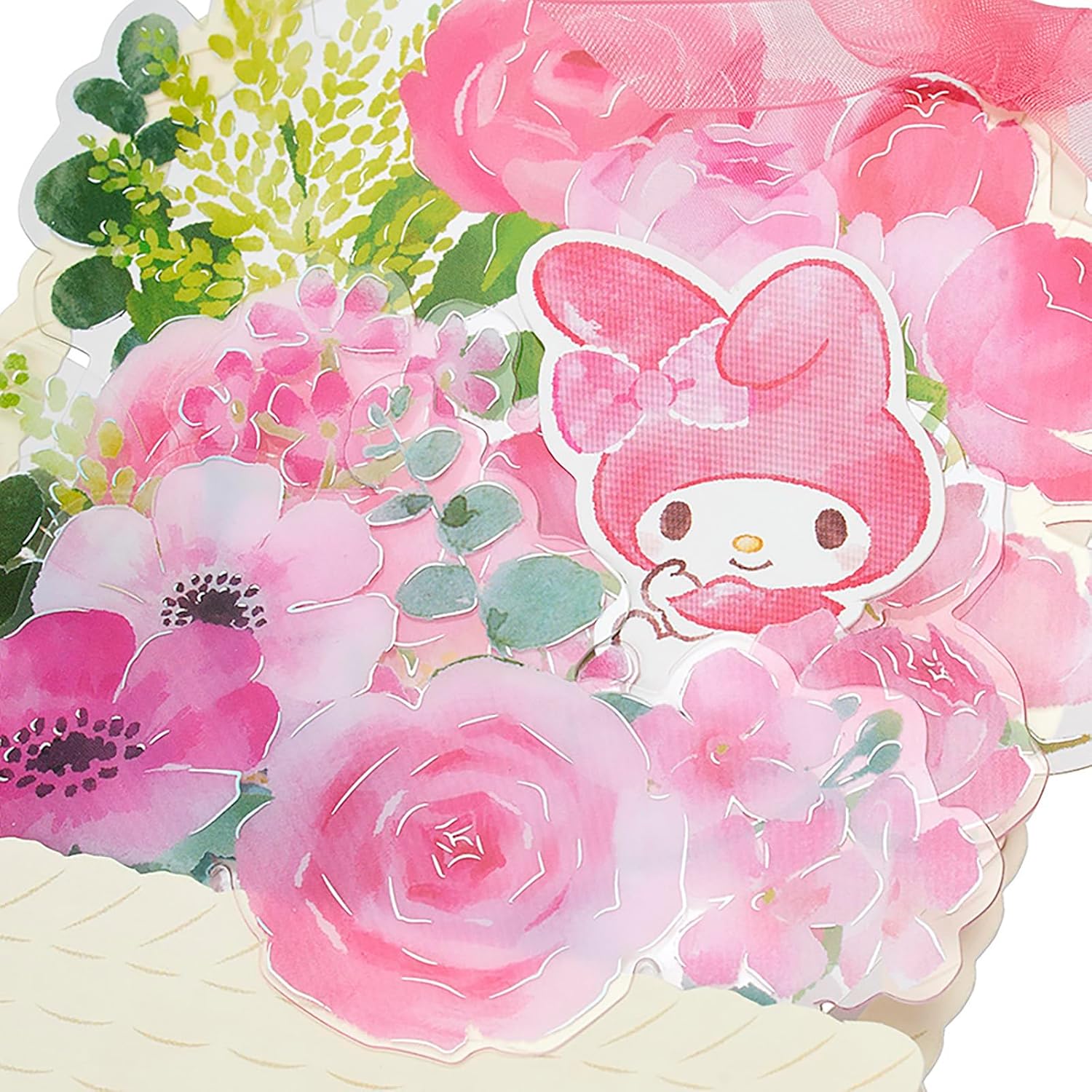 Sanrio My Melody Flower Basket Greeting Card