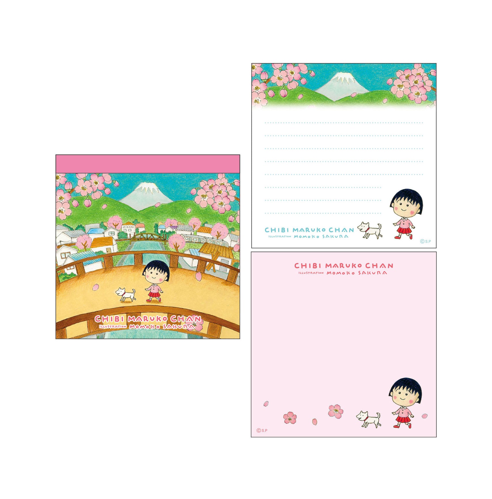 Chibi Maruko-chan Square Memo Pad - Tomoe River Spring