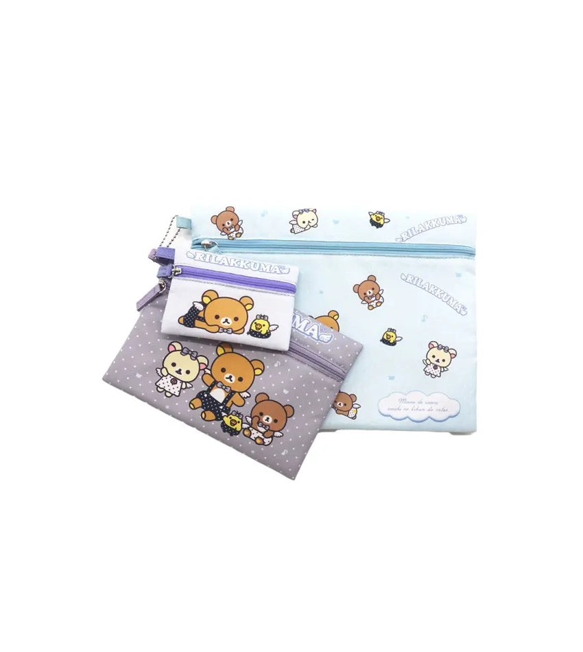 Rilakkuma 3-Piece Pouch - Angel Kick
