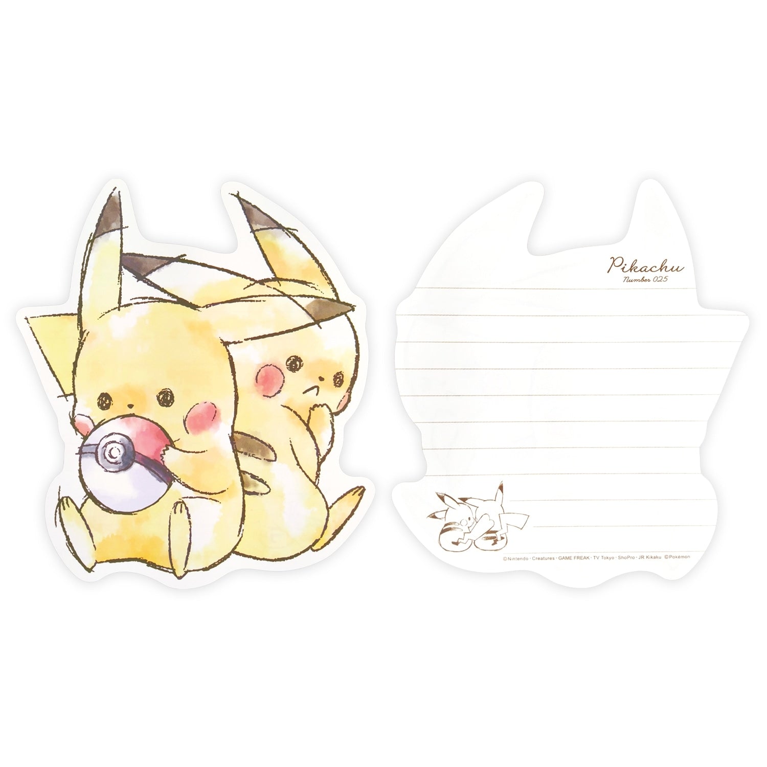 Pokémon Die-cut letter - Pikachu number025
