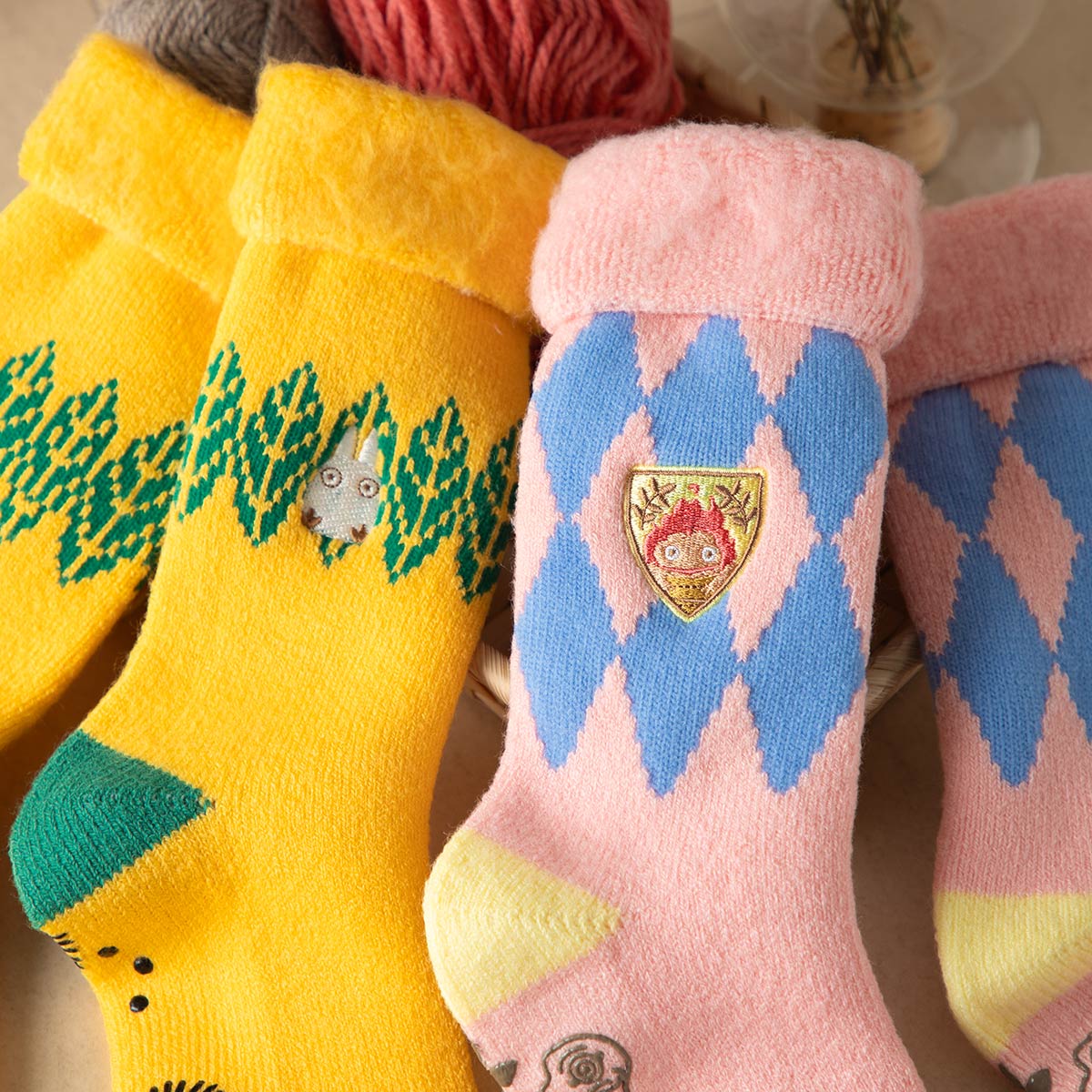 Howl's Moving Castle Pink Socks 23-25cm