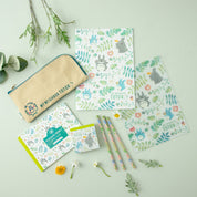My Neighbor Totoro Crayon Colorful Leaf Pattern
