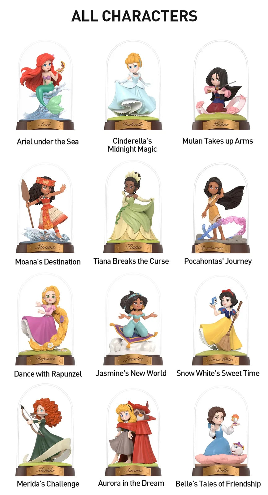 POP MART Disney Princess Create Your World Series Figures Blind Box